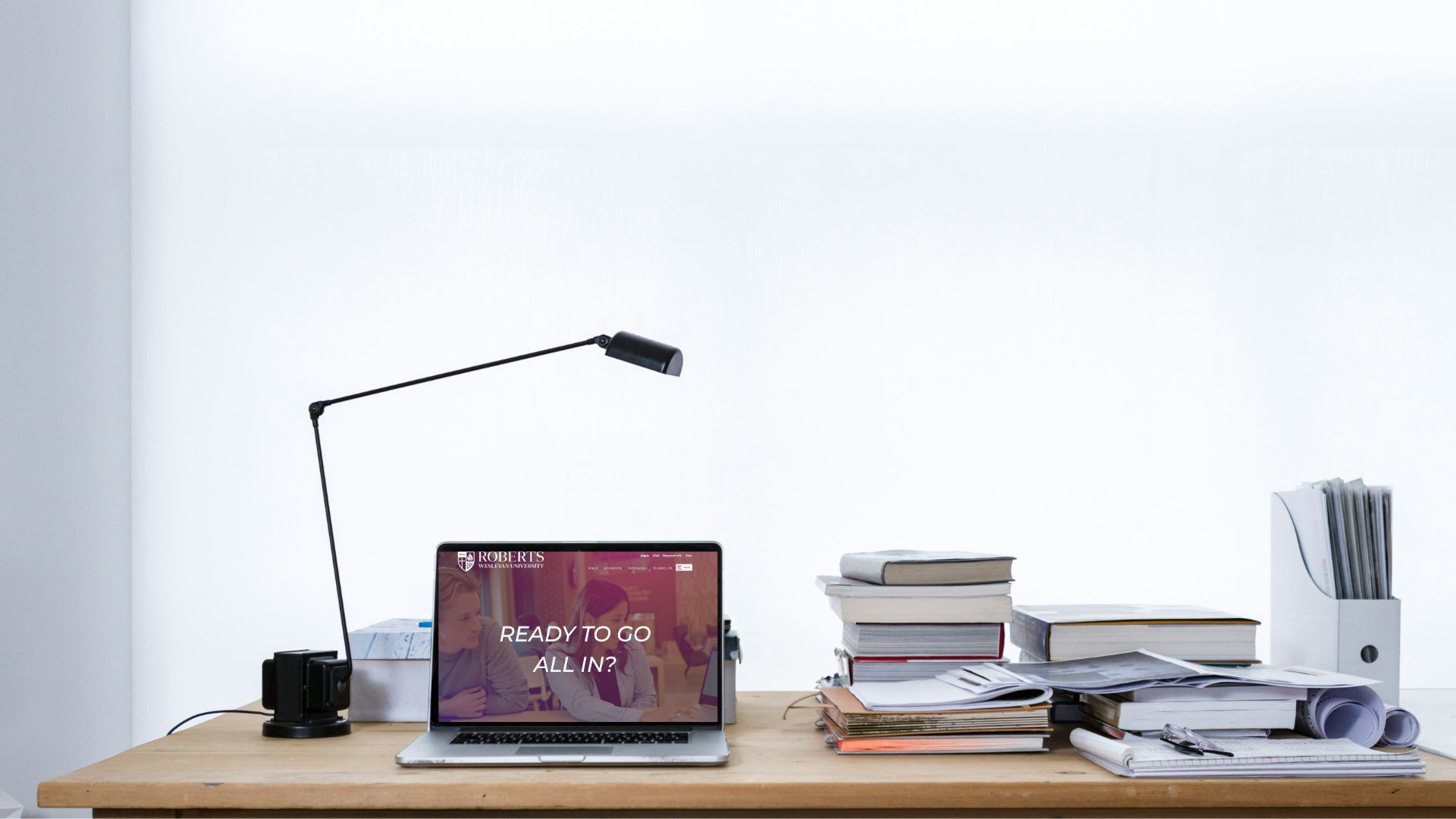 A computer asking Are You Ready To Go All In?