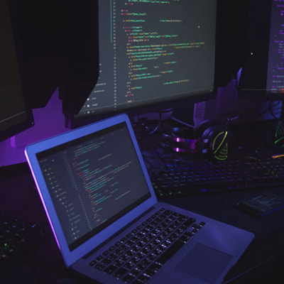 Multiple screens in a dark room