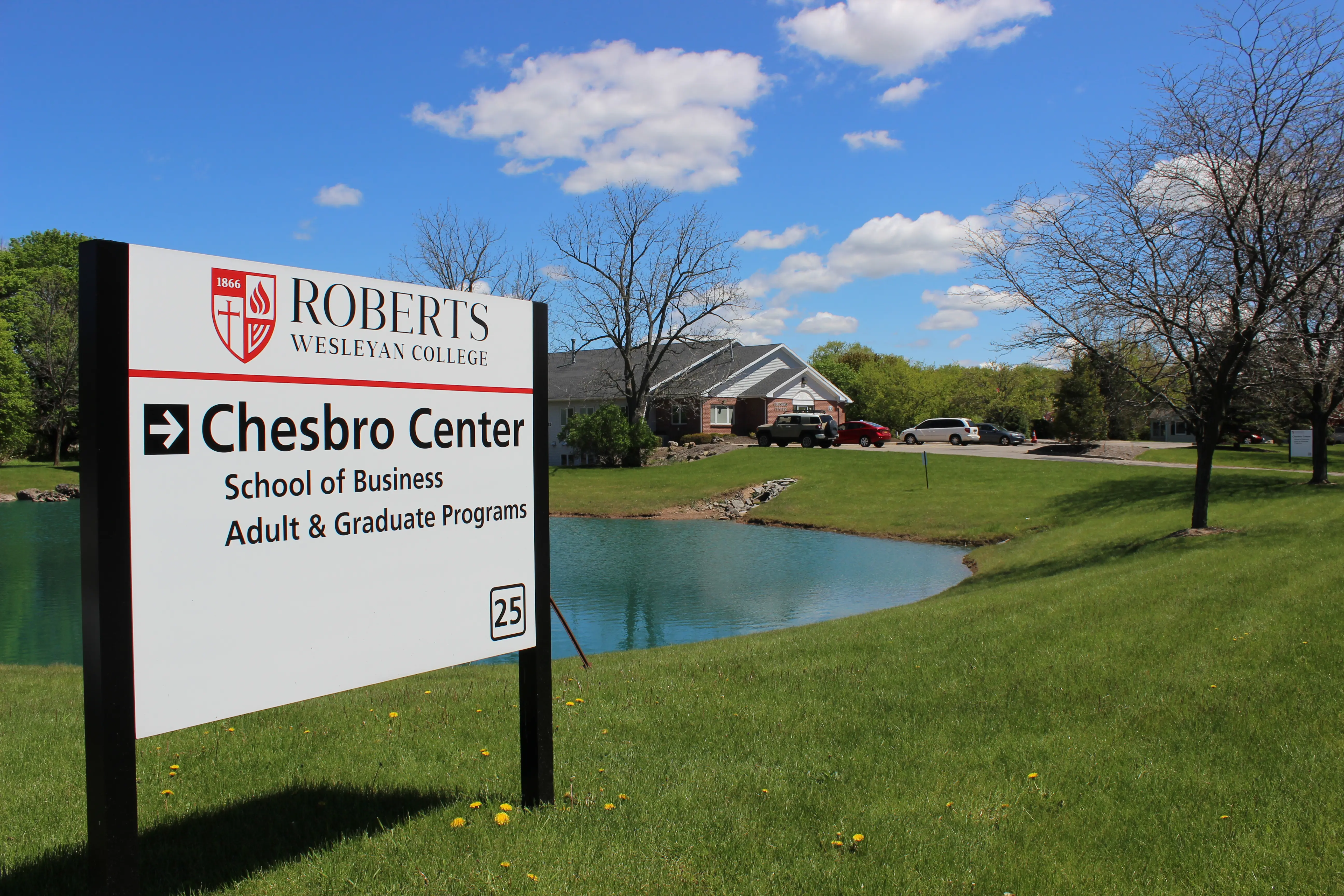 Chesbro Center and its sign
