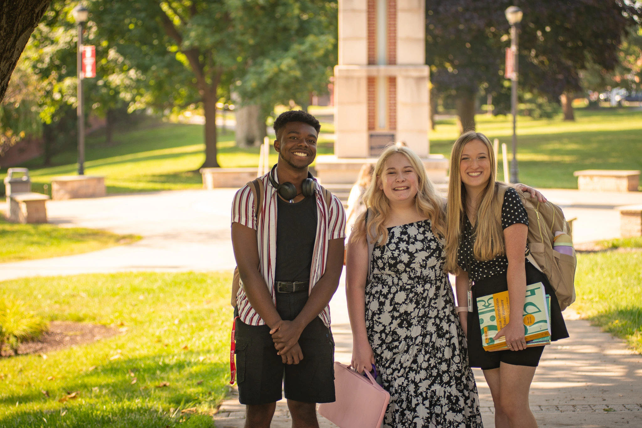 Three students at Roberts